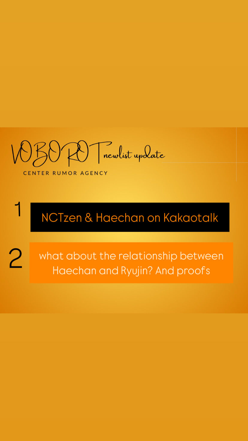 (News) 1.NCTzen & Haechan on Kakaotalk / 2.what about the relationship between Haechan and Ryujin? And proofs