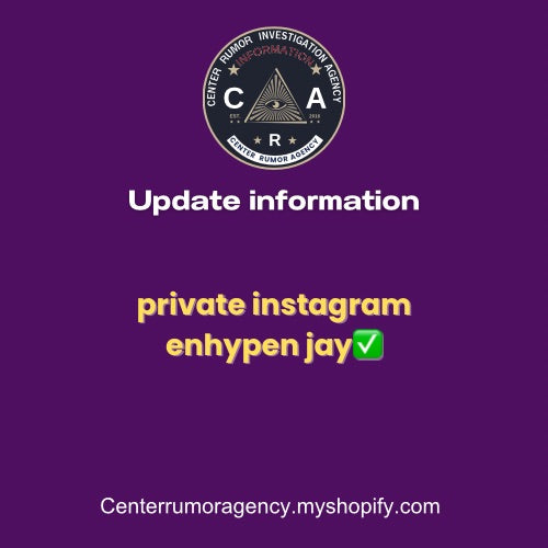 Enhypen jay private instagram