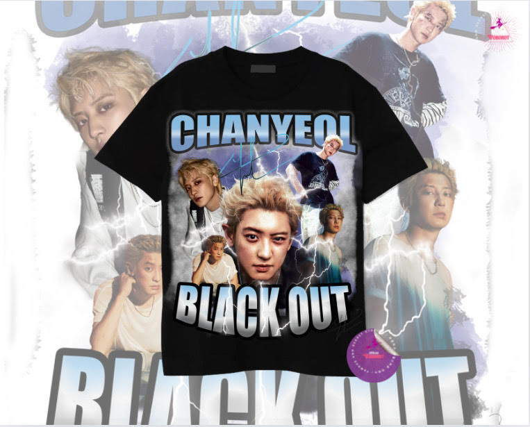 chanyeol vintage shirt blue Digital download