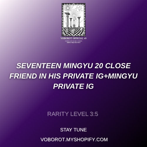 Seventeen mingyu 20 close friend in his private ig+mingyu private ig