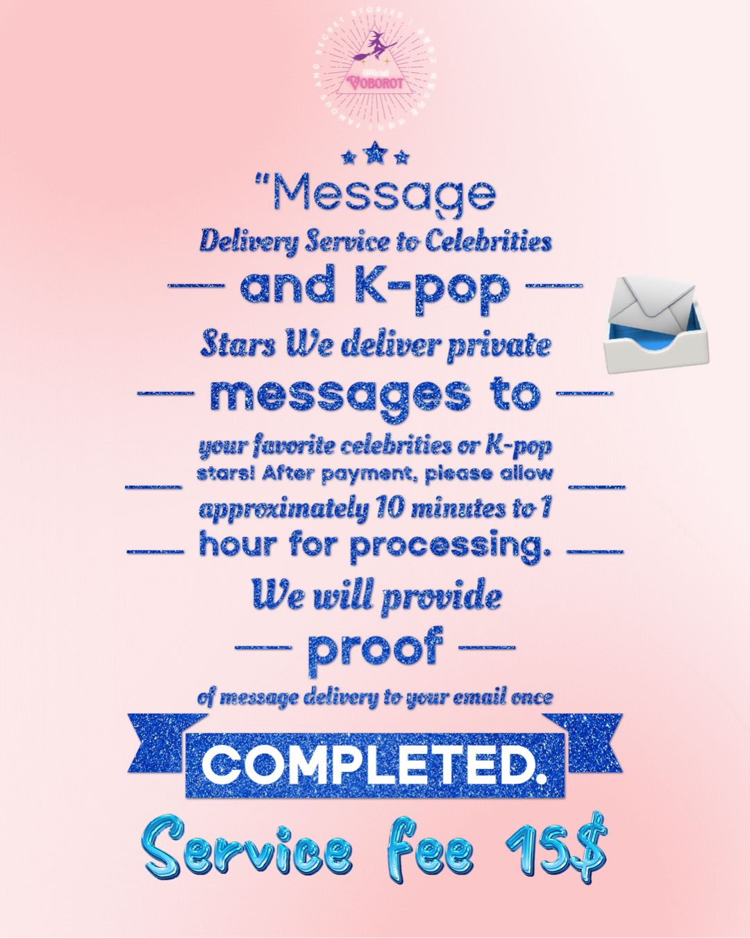 Message Delivery Service to kpop idol and Celebrities💌📨