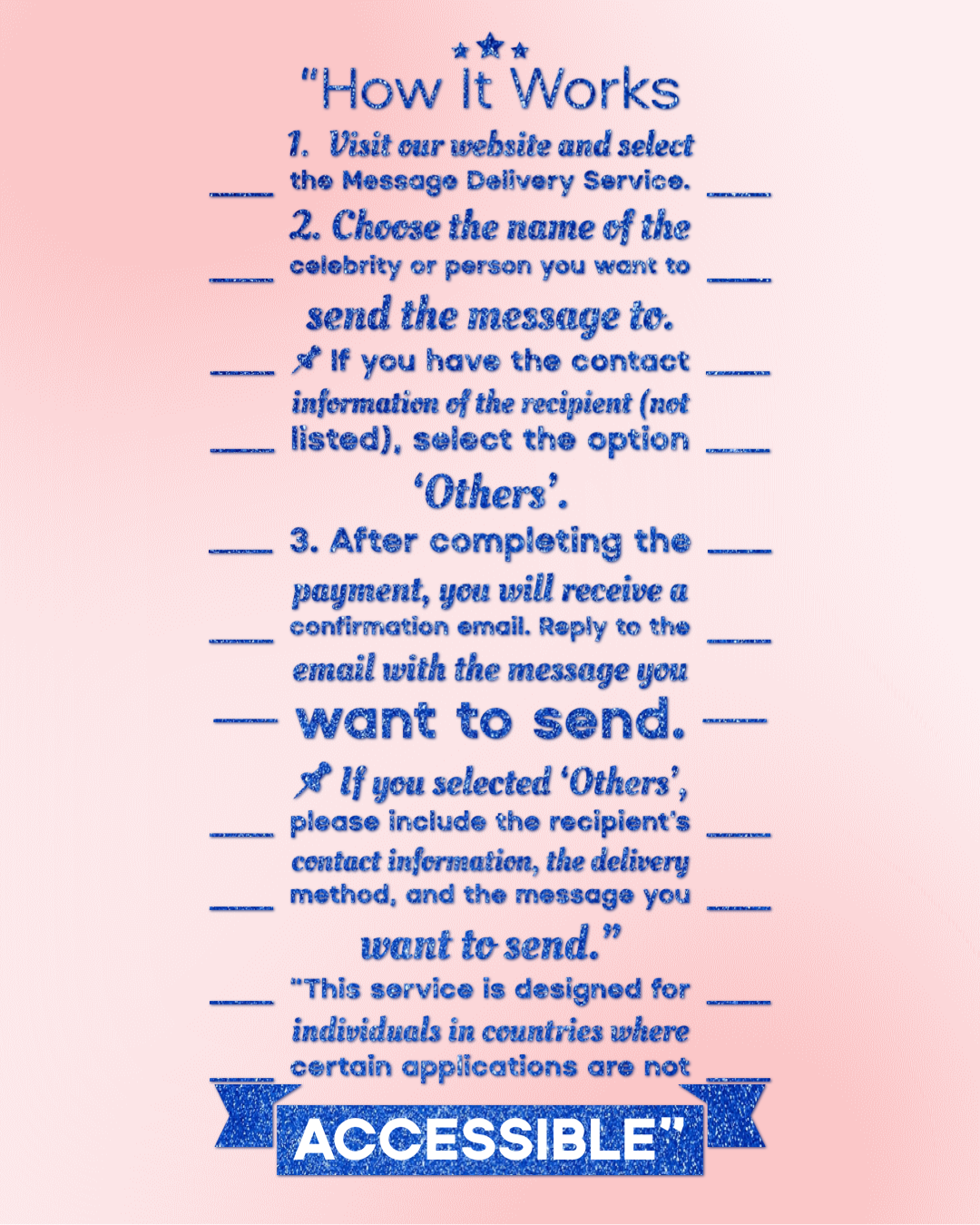 Message Delivery Service to kpop idol and Celebrities💌📨