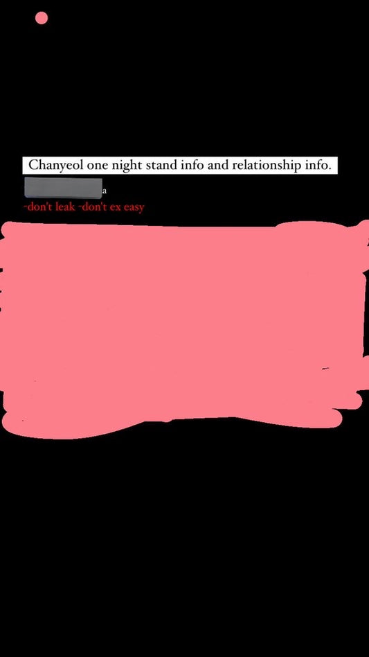New chanyeol one night stand and relationship info🍒